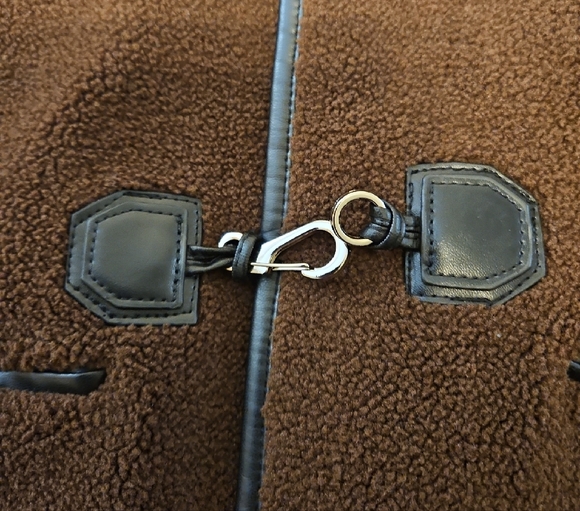 Rebecca Minkoff Brown Teddy Jacket with Black Accents - Picture 3 of 4